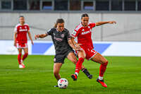 31.08.2026, München, Deutschland. Google Pixel Frauen-Bundesliga: FC Bayern München Frauen gegen 1. FSV Mainz 05 Frauen am FC Bayern Campus. Erstes Heimspiel des FC Bayern München in der Saison 2026/27. Klara Bühl (FC Bayern Frauen)