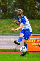 11.10.2026, Bad Wörishofen, Bayern, Deutschland. U19 (A-Jun.) Kreisklasse Allgäu – Nord: FC Bad Wörishofen U19 gegen JFG Wertachtal U19. Spielort: Stadion Unteres Hart. Saison 2026/2027. Niklas Lichtenberg (FC Bad Wörishofen) beim Schuss, beim Abschluss, bei der Schussabgabe