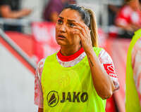 31.08.2026, München, Deutschland. Google Pixel Frauen-Bundesliga: FC Bayern München Frauen gegen 1. FSV Mainz 05 Frauen am FC Bayern Campus. Erstes Heimspiel des FC Bayern München in der Saison 2026/27. Ivana Slipčević (Mainz 05 Frauen)