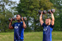 19.07.2026, Bad Wörishofen, Deutschland. 2. Bundesliga: Der SV Darmstadt 98 startet mit der ersten Trainingseinheit in das Sommertrainingslager. Patric Pfeiffer (SV Darmstadt 98), Fabian Nurnberger (SV Darmstadt 98)