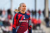 19.10.2026, München, Bayern, Deutschland. Google Pixel Frauen-Bundesliga: FC Bayern Frauen gegen VfB Stuttgart Frauen. Spielort: FC Bayern Campus-Stadion. Pernille Harder (FC Bayern Frauen) nachdenklich, ernst, fokussiert