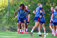 19.08.2026, München, Deutschland. Google Pixel Frauen-Bundesliga: Die FC Bayern Frauen absolvieren auf dem FC Bayern Campus eine Trainingseinheit vor dem Bundesliga-Saisonauftakt gegen den 1. FC Union Berlin. Edna Imade (FC Bayern Frauen)