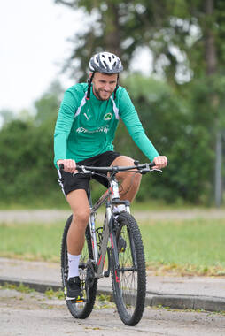 15.07.2026, Bad Wörishofen, Deutschland, 2. Bundesliga, Saison 2026/2027, Der SpVgg Greuther Fürth startet mit der ersten Trainingseinheit in sein Sommertrainingslager in Bad Wörishofen (Unterallgäu). Der Verein bereitet sich dort auf die Saison 2026/2027 vor. Dennis Srbeny (SpVgg Greuther Fürth)