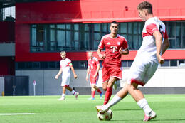 19.08.2026, München, Deutschland. FC Bayern München U19 vs. VfB Stuttgart U19 am FC Bayern Campus in München. FC Bayern U19 Spieler