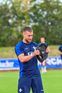 19.07.2026, Bad Wörishofen, Deutschland. 2. Bundesliga: Der SV Darmstadt 98 startet mit der ersten Trainingseinheit in das Sommertrainingslager. Fabian Nurnberger (SV Darmstadt 98)