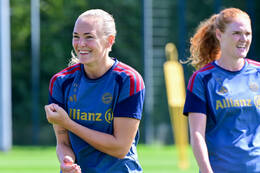 19.08.2026, München, Deutschland. Google Pixel Frauen-Bundesliga: Die FC Bayern Frauen absolvieren auf dem FC Bayern Campus eine Trainingseinheit vor dem Bundesliga-Saisonauftakt gegen den 1. FC Union Berlin. Magdalena Eriksson (FC Bayern Frauen)