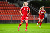 22.09.2026, Unterhaching, Deutschland. UEFA Women's Champions League, 1. Spieltag der Ligaphase: FC Bayern München Frauen gegen Manchester City. UWCL-Auftakt der FC Bayern Frauen und erstes UWCL-Pflichtspiel im neuen Zuhause Sportpark Unterhaching. Pernille Harder (FC Bayern Frauen)