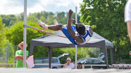 Mindelheim, Deutschland - 09.05.2026: Wettkampf bei der Internationalen Bodensee-Leichtathletik (IBL) 2026 im Julius-Stromayer-Stadion.