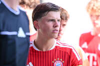 19.08.2026, München, Deutschland. FC Bayern München U19 vs. VfB Stuttgart U19 am FC Bayern Campus in München. FC Bayern U19 Spieler