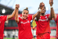 31.08.2026, München, Deutschland. Google Pixel Frauen-Bundesliga: FC Bayern München Frauen gegen 1. FSV Mainz 05 Frauen am FC Bayern Campus. Erstes Heimspiel des FC Bayern München in der Saison 2026/27. Giulia Gwinn (FC Bayern Frauen)