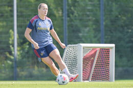 05.08.2026, München, Deutschland. Google Pixel Frauen-Bundesliga: Die FC Bayern Frauen absolvieren auf dem FC Bayern Campus eine Trainingseinheit zur Vorbereitung auf das Testspiel gegen Paris FC. Magdalena Eriksson (FC Bayern Frauen)