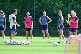 19.08.2026, München, Deutschland. Google Pixel Frauen-Bundesliga: Die FC Bayern Frauen absolvieren auf dem FC Bayern Campus eine Trainingseinheit vor dem Bundesliga-Saisonauftakt gegen den 1. FC Union Berlin. Übersicht