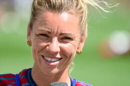 19.08.2026, München, Deutschland. Google Pixel Frauen-Bundesliga: Die FC Bayern Frauen absolvieren auf dem FC Bayern Campus eine Trainingseinheit vor dem Bundesliga-Saisonauftakt gegen den 1. FC Union Berlin. Linda Dallmann (FC Bayern Frauen)