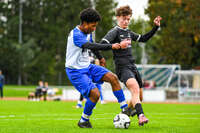 11.10.2026, Bad Wörishofen, Bayern, Deutschland. U19 (A-Jun.) Kreisklasse Allgäu – Nord: FC Bad Wörishofen U19 gegen JFG Wertachtal U19. Spielort: Stadion Unteres Hart. Saison 2026/2027. Samuel Greil Correira (FC Bad Wörishofen) am Ball, mit dem Ball, in einer Spielszene