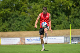 29.06.2026, Bad Wörishofen, Deutschland, Swiss Football League, SFL 2026/2027, Der FC Vaduz startet mit der ersten Trainingseinheit in sein Sommertrainingslager in Bad Wörishofen (Unterallgäu). Der Verein bereitet sich dort auf die Saison 2026/2027 vor. Alessio Hasler (FC Vaduz)