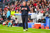 22.09.2026, Unterhaching, Deutschland. UEFA Women's Champions League, 1. Spieltag der Ligaphase: FC Bayern München Frauen gegen Manchester City. UWCL-Auftakt der FC Bayern Frauen und erstes UWCL-Pflichtspiel im neuen Zuhause Sportpark Unterhaching. Andrée Jeglertz (Cheftrainer, Manchester City Frauen)