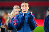 19.10.2026, München, Bayern, Deutschland. Google Pixel Frauen-Bundesliga: FC Bayern Frauen gegen VfB Stuttgart Frauen. Spielort: FC Bayern Campus-Stadion. Klara Bühl (FC Bayern Frauen) nachdenklich, ernst, fokussiert
