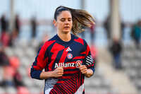 19.10.2026, München, Bayern, Deutschland. Google Pixel Frauen-Bundesliga: FC Bayern Frauen gegen VfB Stuttgart Frauen. Spielort: FC Bayern Campus-Stadion. Sarah Zadrazil (FC Bayern Frauen) nachdenklich, ernst, fokussiert