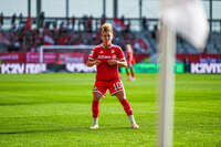 31.08.2026, München, Deutschland. Google Pixel Frauen-Bundesliga: FC Bayern München Frauen gegen 1. FSV Mainz 05 Frauen am FC Bayern Campus. Erstes Heimspiel des FC Bayern München in der Saison 2026/27. Linda Dallmann (FC Bayern Frauen)