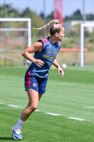 19.08.2026, München, Deutschland. Google Pixel Frauen-Bundesliga: Die FC Bayern Frauen absolvieren auf dem FC Bayern Campus eine Trainingseinheit vor dem Bundesliga-Saisonauftakt gegen den 1. FC Union Berlin. Giulia Gwinn (FC Bayern Frauen)