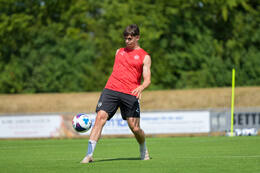 29.06.2026, Bad Wörishofen, Deutschland, Swiss Football League, SFL 2026/2027, Der FC Vaduz startet mit der ersten Trainingseinheit in sein Sommertrainingslager in Bad Wörishofen (Unterallgäu). Der Verein bereitet sich dort auf die Saison 2026/2027 vor. Alessio Hasler (FC Vaduz)