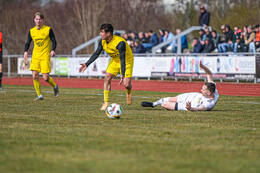 28.03.2026, Mindelheim (Deutschland): Spiel der Kreisliga Allgäu Nord zwischen dem TSV Mindelheim und dem FSV Lamerdingen im Julius-Strohmayer-Stadion.