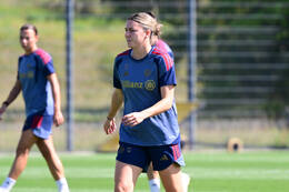 19.08.2026, München, Deutschland. Google Pixel Frauen-Bundesliga: Die FC Bayern Frauen absolvieren auf dem FC Bayern Campus eine Trainingseinheit vor dem Bundesliga-Saisonauftakt gegen den 1. FC Union Berlin. Barbara Dunst (FC Bayern Frauen)