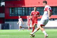 19.08.2026, München, Deutschland. FC Bayern München U19 vs. VfB Stuttgart U19 am FC Bayern Campus in München. FC Bayern U19 Spieler