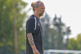 29.06.2026, Bad Wörishofen, Deutschland, Swiss Football League, SFL 2026/2027, Der FC Vaduz startet mit der ersten Trainingseinheit in sein Sommertrainingslager in Bad Wörishofen (Unterallgäu). Der Verein bereitet sich dort auf die Saison 2026/2027 vor. Pascal Cerrone (FC Vaduz)
