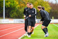 17.10.2026, Mindelheim, Bayern, Deutschland. Kreisliga Allgäu Nord: TSV Mindelheim gegen SV Oberegg. Spielort: Julius-Strohmayer-Stadion. Thomas Barbe (TSV Mindelheim) beim Aufwärmen, beim Warmmachen, während des Aufwärmens