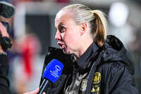 22.09.2026, Unterhaching, Deutschland. UEFA Women's Champions League, 1. Spieltag der Ligaphase: FC Bayern München Frauen gegen Manchester City. UWCL-Auftakt der FC Bayern Frauen und erstes UWCL-Pflichtspiel im neuen Zuhause Sportpark Unterhaching. Manchester im Interview