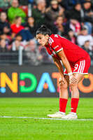 22.09.2026, Unterhaching, Deutschland. UEFA Women's Champions League, 1. Spieltag der Ligaphase: FC Bayern München Frauen gegen Manchester City. UWCL-Auftakt der FC Bayern Frauen und erstes UWCL-Pflichtspiel im neuen Zuhause Sportpark Unterhaching. Jovana Damnjanović (FC Bayern Frauen)