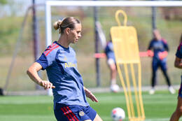19.08.2026, München, Deutschland. Google Pixel Frauen-Bundesliga: Die FC Bayern Frauen absolvieren auf dem FC Bayern Campus eine Trainingseinheit vor dem Bundesliga-Saisonauftakt gegen den 1. FC Union Berlin. Klara Bühl (FC Bayern Frauen)
