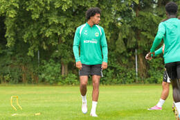 15.07.2026, Bad Wörishofen, Deutschland, 2. Bundesliga, Saison 2026/2027, Der SpVgg Greuther Fürth startet mit der ersten Trainingseinheit in sein Sommertrainingslager in Bad Wörishofen (Unterallgäu). Der Verein bereitet sich dort auf die Saison 2026/2027 vor. David Abrangao (SpVgg Greuther Fürth)