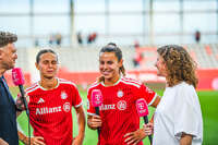 06.09.2026, München, Deutschland. Google Pixel Frauen-Bundesliga: FC Bayern München Frauen gegen SC Freiburg Frauen am FC Bayern Campus. Lena Oberdorf (FC Bayern Frauen) im Interview