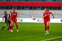 31.08.2026, München, Deutschland. Google Pixel Frauen-Bundesliga: FC Bayern München Frauen gegen 1. FSV Mainz 05 Frauen am FC Bayern Campus. Erstes Heimspiel des FC Bayern München in der Saison 2026/27. Vanessa Gilles (FC Bayern Frauen)
