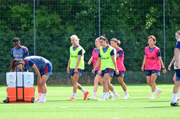 19.08.2026, München, Deutschland. Google Pixel Frauen-Bundesliga: Die FC Bayern Frauen absolvieren auf dem FC Bayern Campus eine Trainingseinheit vor dem Bundesliga-Saisonauftakt gegen den 1. FC Union Berlin. Übersicht