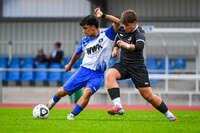 11.10.2026, Bad Wörishofen, Bayern, Deutschland. U19 (A-Jun.) Kreisklasse Allgäu – Nord: FC Bad Wörishofen U19 gegen JFG Wertachtal U19. Spielort: Stadion Unteres Hart. Saison 2026/2027. Abdul (FC Bad Wörishofen) beim Schuss, beim Abschluss, bei der Schussabgabe