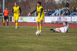 28.03.2026, Mindelheim (Deutschland): Spiel der Kreisliga Allgäu Nord zwischen dem TSV Mindelheim und dem FSV Lamerdingen im Julius-Strohmayer-Stadion.