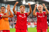 31.08.2026, München, Deutschland. Google Pixel Frauen-Bundesliga: FC Bayern München Frauen gegen 1. FSV Mainz 05 Frauen am FC Bayern Campus. Erstes Heimspiel des FC Bayern München in der Saison 2026/27. Momoko Tanikawa (FC Bayern Frauen)
