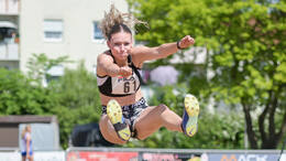 Mindelheim, Deutschland - 09.05.2026: Wettkampf bei der Internationalen Bodensee-Leichtathletik (IBL) 2026 im Julius-Stromayer-Stadion.
