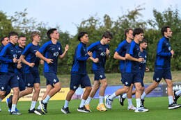 19.07.2026, Bad Wörishofen, Deutschland. 2. Bundesliga: Der SV Darmstadt 98 startet mit der ersten Trainingseinheit in das Sommertrainingslager. Spieler laufen.