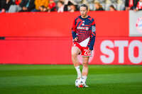 19.10.2026, München, Bayern, Deutschland. Google Pixel Frauen-Bundesliga: FC Bayern Frauen gegen VfB Stuttgart Frauen. Spielort: FC Bayern Campus-Stadion. Franziska Kett (FC Bayern Frauen) nachdenklich, ernst, fokussiert