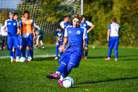 04.10.2026, Bad Wörishofen, Deutschland. U19 (A-Jun.) Kreisklasse Allgäu - Nord: FC Bad Wörishofen U19 gegen SG Unterrieden U19. Spielort: Stadion Am Unteren Hart. Philipp Rötzer (FC Bad Wörishofen) beim Schuss, beim Abschluss, bei der Schussabgabe