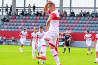19.08.2026, München, Deutschland. FC Bayern München U19 vs. VfB Stuttgart U19 am FC Bayern Campus in München. VfB jubelt.