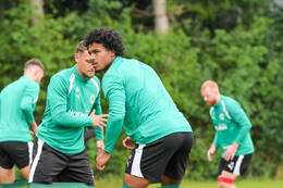 15.07.2026, Bad Wörishofen, Deutschland, 2. Bundesliga, Saison 2026/2027, Der SpVgg Greuther Fürth startet mit der ersten Trainingseinheit in sein Sommertrainingslager in Bad Wörishofen (Unterallgäu). Der Verein bereitet sich dort auf die Saison 2026/2027 vor. David Abrangao (SpVgg Greuther Fürth)