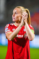 22.09.2026, Unterhaching, Deutschland. UEFA Women's Champions League, 1. Spieltag der Ligaphase: FC Bayern München Frauen gegen Manchester City. UWCL-Auftakt der FC Bayern Frauen und erstes UWCL-Pflichtspiel im neuen Zuhause Sportpark Unterhaching. Glódís Perla Viggósdóttir (FC Bayern Frauen)