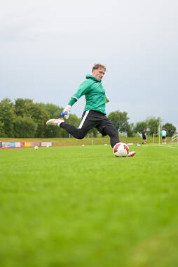 15.07.2026, Bad Wörishofen, Deutschland, 2. Bundesliga, Saison 2026/2027, Der SpVgg Greuther Fürth startet mit der ersten Trainingseinheit in sein Sommertrainingslager in Bad Wörishofen (Unterallgäu). Der Verein bereitet sich dort auf die Saison 2026/2027 vor. Silas Prüfrock (SpVgg Greuther Fürth)