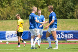 25.07.2026, Bad Wörishofen, Deutschland. Testspiel des SV Darmstadt 98 (2. Bundesliga) gegen die SG Sonnenhof Großaspach (3. Liga). Kai Klefisch (SV Darmstadt 98), Fynn Lakenmacher (SV Darmstadt 98)