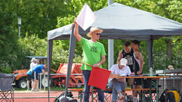 Mindelheim, Deutschland - 09.05.2026: Wettkampf bei der Internationalen Bodensee-Leichtathletik (IBL) 2026 im Julius-Stromayer-Stadion.